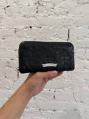 CHROME HEARTS CEMETERY CROSS LEATHER PATCH WALLET