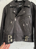 A/W 2023 ERD ‘ROSE BUCKLE’ LEATHER BIKER JACKET