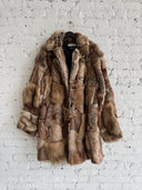 SUPREME X MM6 PATCHWORK FUR COAT