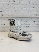 2002 MAISON MARTIN MARGIELA PAINTED SQUARE TOE BOOTS