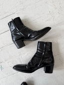 SAINT LAURENT WYATT 60 PATENT LEATHER BOOTS
