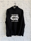 A/W 2020 VETEMENTS ‘I SURVIVED SWINE FLU’ GIMP MASK HOODIE