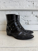 SAINT LAURENT LEATHER HARNESS ‘WYATT’ BOOT