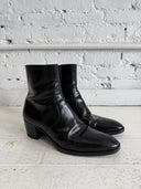 SAINT LAURENT WYATT 60 PATENT LEATHER BOOTS