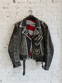 1990s LEATHER BATTLE JACKET