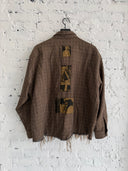 ERD PATCHWORK RAW HEM  FLANNEL
