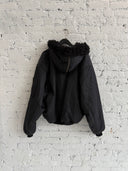 BALENCIAGA HOODED FUR BOMBER
