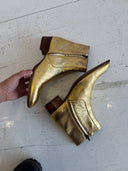 SAINT LAURENT GOLD ‘WYATT’ BOOTS