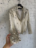 S/S 2011 BALMAIN ‘SAFETY PIN’ FLAG LEATHER JACKET (RENTALS ONLY)