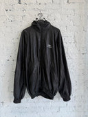 BALENCIAGA HOODED LEATHER TRACK JACKET