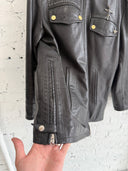 MARKING DISTANCE ‘POLICE’ LEATHER JACKET