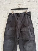 BALENCIAGA DISTRESSED BAGGY CARGO PANTS