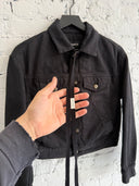 ANN DEMEULEMEESTER CROPPED DENIM JACKET