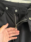CHROME HEARTS LEATHER TRIMMED SUIT TROUSERS