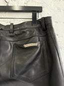 CHROME HEARTS ‘FLEUR KNEE’ LEATHER PANTS