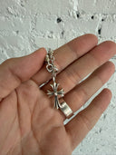 CHROME HEARTS TINY CROSS CHOKE CHAIN NECKLACE