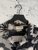 2013 SAINT LAURENT ‘SKULL COLADA’ SILK BUTTON UP SHIRT