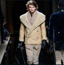 A/W 2016 BALMAIN HOODED SHEARLING MOUTON COAT