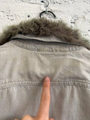 A/W 2013 MAISON MARGIELA FUR COLLAR DENIM JACKET