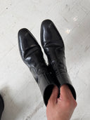 SAINT LAURENT WYATT 60 PATENT LEATHER BOOTS