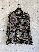 2013 SAINT LAURENT ‘SKULL COLADA’ SILK BUTTON UP SHIRT