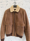 A/W 2020 YSL SHEARLING LINED SUEDE BOMBER JACKET