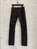 S/S 2004 DIOR ‘STRIP’ WAXED DISTRESSED DENIM