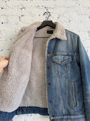 SAINT LAURENT WOOL LINED DENIM JACKET