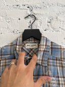 S/S 2016 SAINT LAURENT ‘SURF SOUND’ BLEACHED PLAID FLANNEL