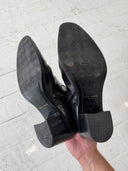 SAINT LAURENT WYATT 60 PATENT LEATHER BOOTS