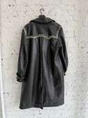 MARKING DISTANCE ‘HORNBALL’ LEATHER TRENCH COAT