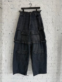 BALENCIAGA DENIM CONVERTIBLE CARGOS