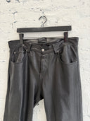 A/W 2023 ERD LAMBSKIN LEATHER FLARED PANTS