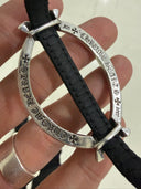 CHROME HEARTS PAVE DIAMOND OPEN OVAL BRACELET