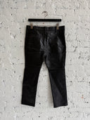 CELINE LEATHER STRAIGHT LEG PANTS