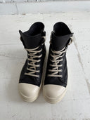 RICK OWENS MAINLINE LEATHER ‘RAMONE’ HIGH SNEAKER