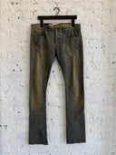 RICK OWENS ‘SPIRAL’ CUT WASHED FLARED DENIM
