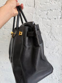 1998 HERMES BIRKIN 40 BLACK TOGO LEATHER