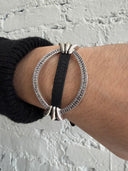 CHROME HEARTS PAVE DIAMOND OPEN OVAL BRACELET