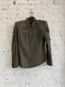 S/S 2010 BALMAIN PADDED SHOULDER MILITARY SHIRT