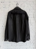RICK OWENS WAXED SUEDE WORK SHIRT