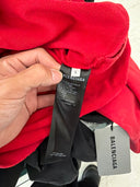 BALENCIAGA TAPE LOGO ZIP UP HOODIE