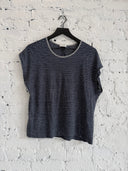 SAINT LAURENT STRIPED BABY TEE