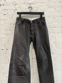 CHROME HEARTS ‘FLEUR’ KNEE LEATHER PANTS