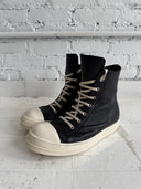 RICK OWENS MAINLINE LEATHER ‘RAMONE’ HIGH SNEAKER