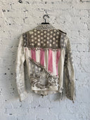 S/S 2011 BALMAIN ‘SAFETY PIN’ FLAG LEATHER JACKET (RENTALS ONLY)