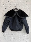 F/W 2015 SAINT LAURENT HOODED FUR BOMBER JACKET