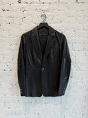 VINTAGE CHROME HEARTS LEATHER FLEUR BLAZER