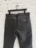 CHROME HEARTS FLEUR KNEE LEATHER PANTS