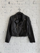 CHROME HEARTS JJ DEAN LEATHER STAR BIKER JACKET